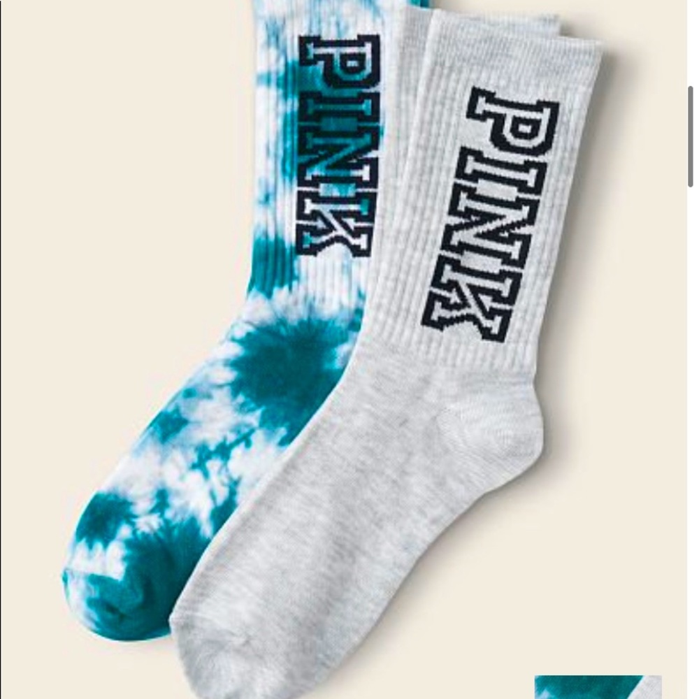 VS PINK Tie-Dye Crew Socks NEW One Size